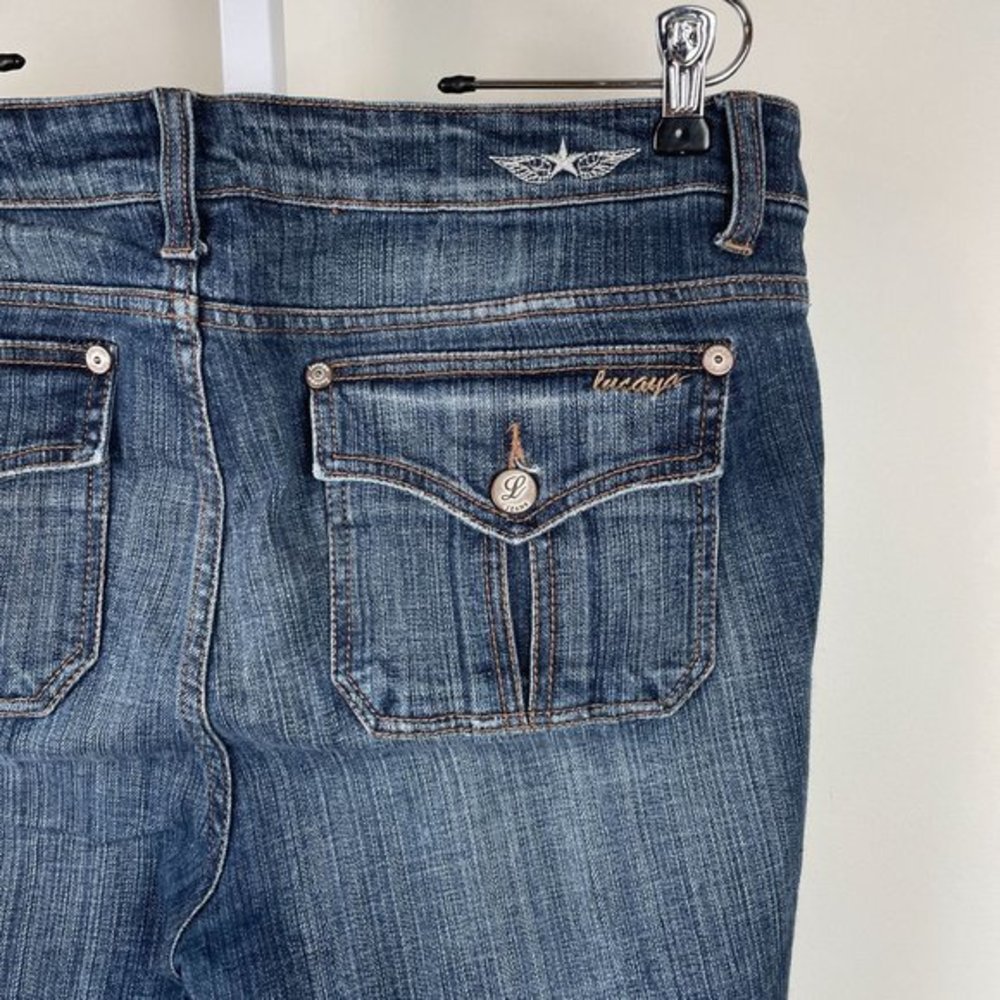 Lucaya Jeans Western Cowgirl Boot Cut Stretch‎ Denim Womens 35 Waist Size 17 - Picture 7 of 8